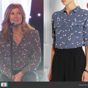 Equipment Tops - Equipment Silk Blouse XS Navy Stars Equipment Tops - Equipment Silk Blouse XS Navy Stars